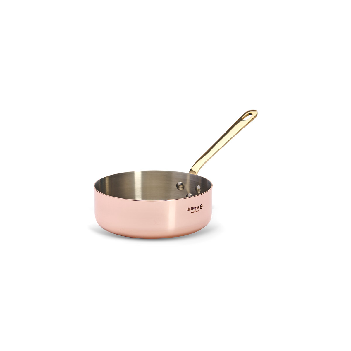 INOCUIVRE SERVICE Copper Saucepan with Brass Handles - Mini