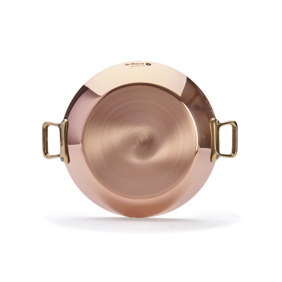 Copper baking dish INOCUIVRE Ø24cm brass handles