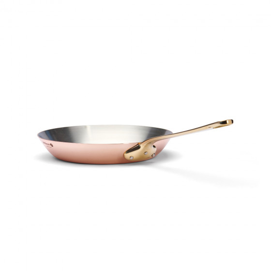Bratpfanne Kupfer-Edelstahl INOCUIVRE Ø28cm mit Messinggriff