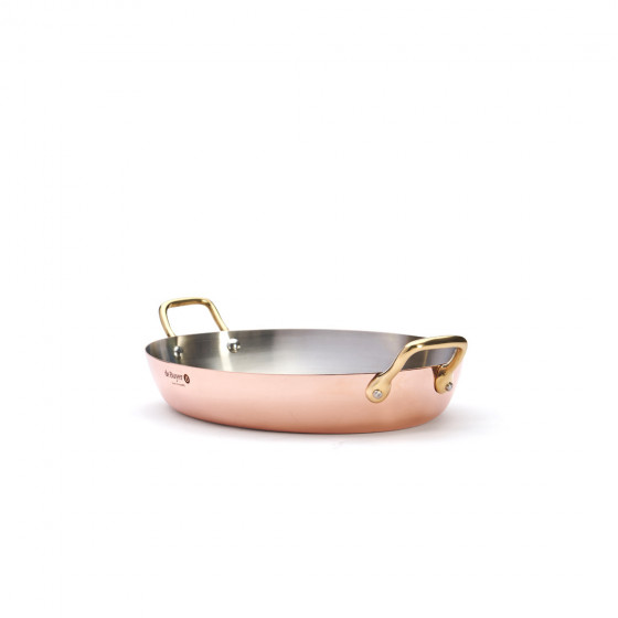 Copper pan INOCUIVRE Ø32cm brass handles