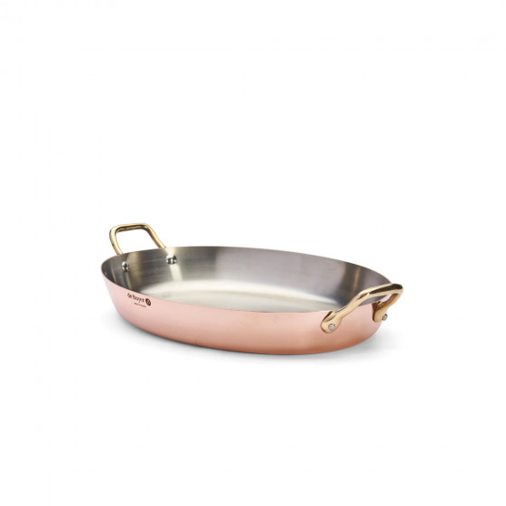 Copper pan INOCUIVRE Ø36cm brass handles