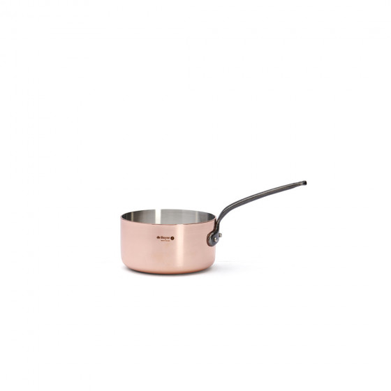 Kasserolle Kupfer-Edelstahl INOCUIVRE Ø14cm mit Gusseisengriff