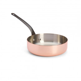 Sauteuse Kupfer-Edelstahl INOCUIVRE Ø24cm mit Gusseisengriff