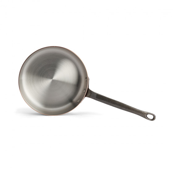 Sauteuse Kupfer-Edelstahl INOCUIVRE Ø24cm mit Gusseisengriff