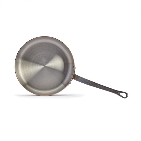 Sauteuse Kupfer-Edelstahl INOCUIVRE Ø28cm mit Gusseisengriff