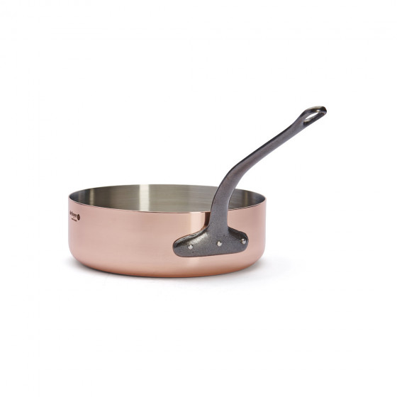 Sauteuse Kupfer-Edelstahl INOCUIVRE Ø28cm mit Gusseisengriff