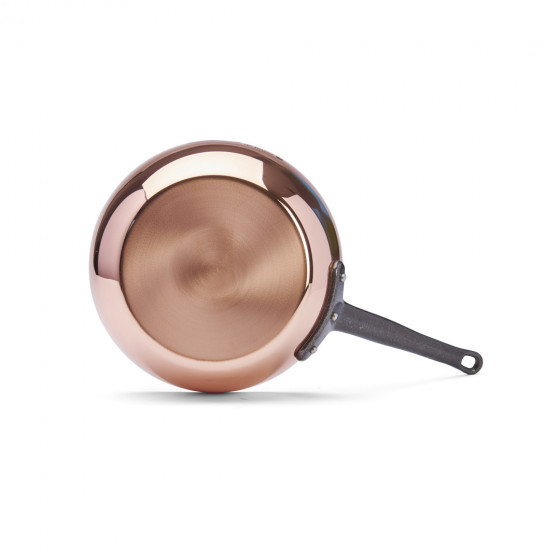 Copper conical sauté-pan INOCUIVRE Ø20cm cast-iron handle