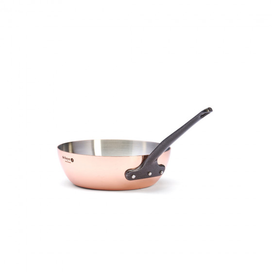 Copper conical sauté-pan INOCUIVRE Ø20cm cast-iron handle