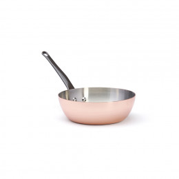 Copper conical sauté-pan INOCUIVRE Ø24cm cast-iron handle