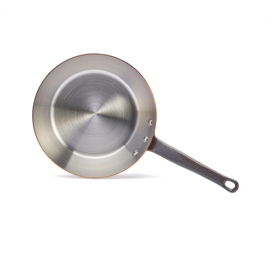 Konische Sauteuse Kupfer-Edelstahl INOCUIVRE Ø24cm mit Gusseisengriff