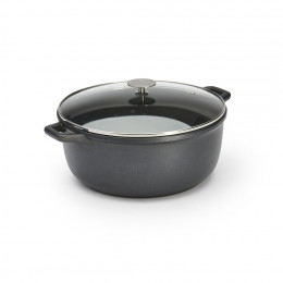 Round non-stick stewpan CHOC EXTREME Ø28cm with glass lid