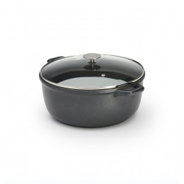 Round non-stick stewpan CHOC EXTREME Ø28cm with glass lid