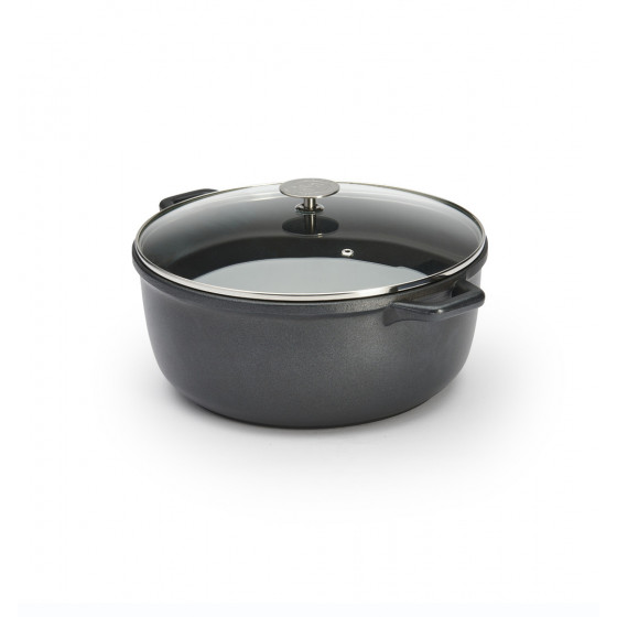 Round non-stick stewpan CHOC EXTREME Ø28cm with glass lid