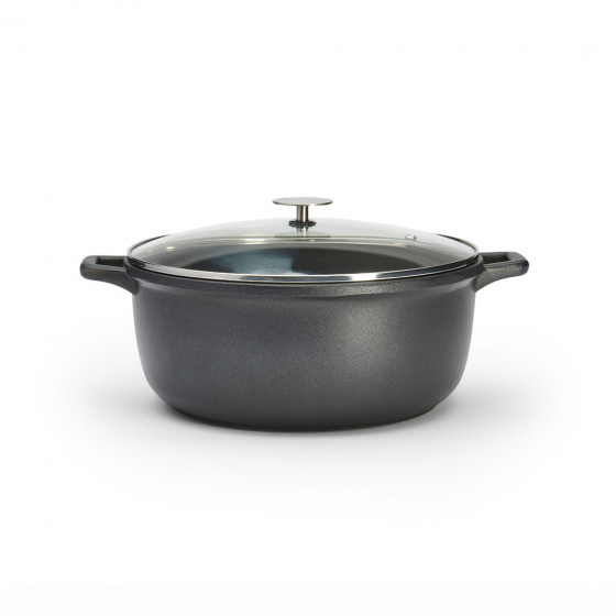 Round non-stick stewpan CHOC EXTREME Ø28cm with glass lid