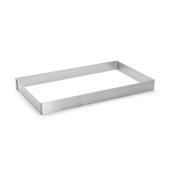 Rectangular pastry frame, stainless steel