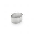 Ring, stainless steel, oval Ht 4,5 cm