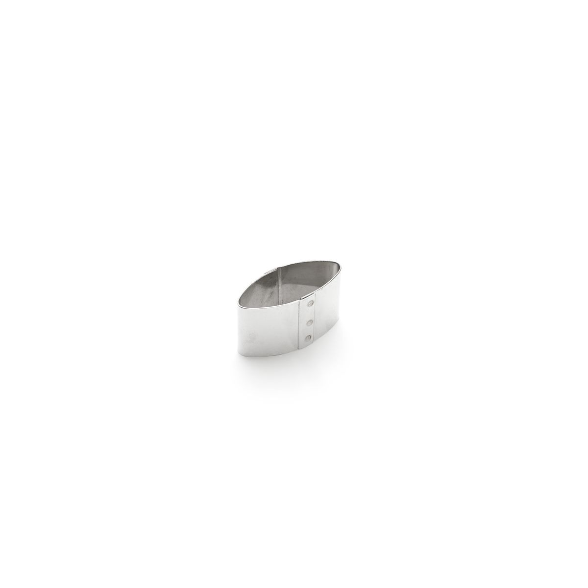 Cercle à pâtisserie inox, forme calisson Ht 4 cm, acier inox, Cercles, l.  5,5cm - De Buyer