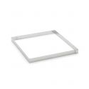Cercle à tarte carré inox perforé bord droit ht 2cm