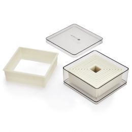 Dose Mit 9 AusstechernQuadrat, Glatt