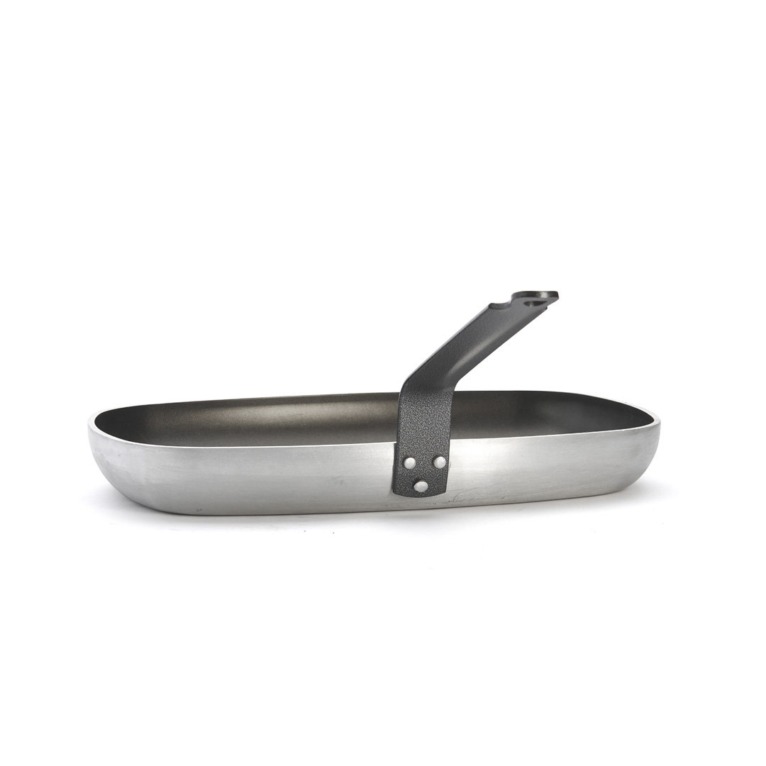 AMT Poêle à Poisson Aluminium Moulé Induction 41x27x5cm - Revêtement Anti-Adhésif Sans PFOA