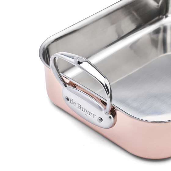 Copper roasting-pan INOCUIVRE 41x27x8cm