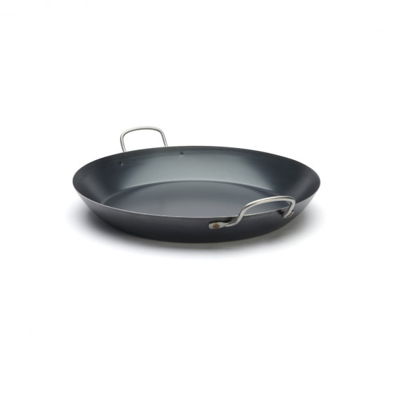 Paella-Pfanne 2 Griffen Blaustahl Ø42cm
