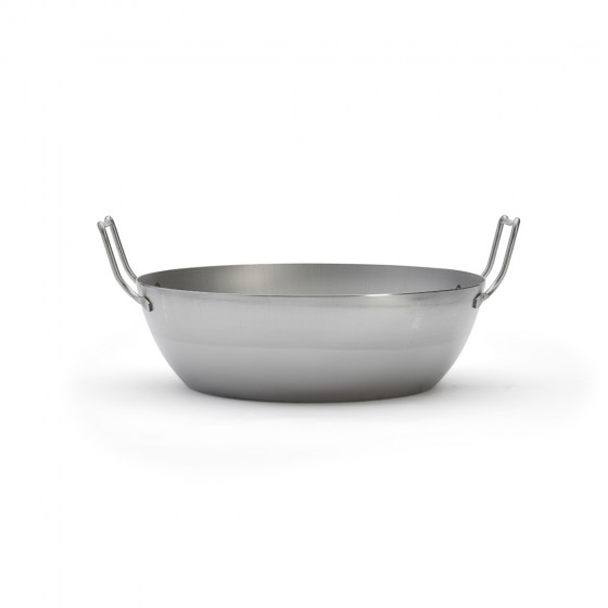 Rounded steel deep-fryer LA LYONNAISE Ø32cm