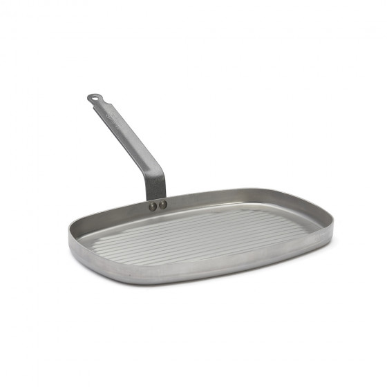 Steel "Grill" frypan CARBONE PLUS 38x26cm