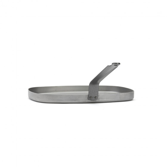 Steel "Grill" frypan CARBONE PLUS 38x26cm