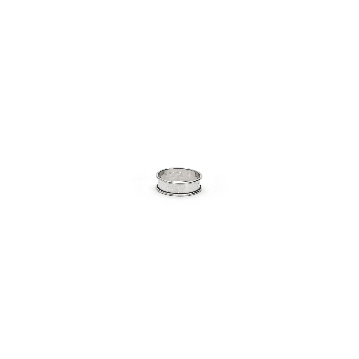 Cercle à tarte inox H 2 cm bord roulé - Diamètre cm 6 cm - Pâtisserie -  Parlapapa