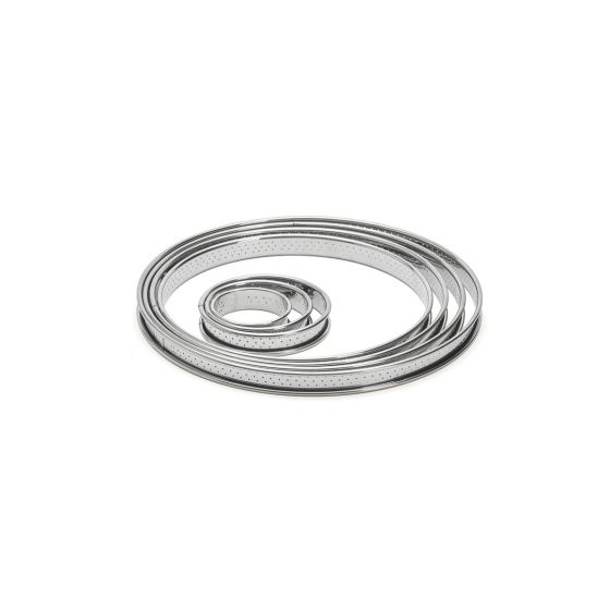 Perforierter Tortenring Edelstahl gerollter Rand  Ø24cm H.2cm
