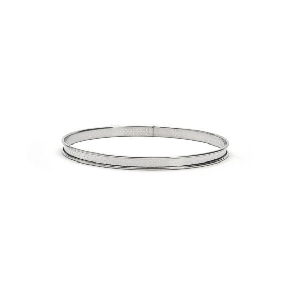 Perforierter Tortenring Edelstahl gerollter Rand  Ø26cm H.2cm