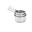 Lot de 3 Casseroles en inox MILADY Ø16-18-20 cm