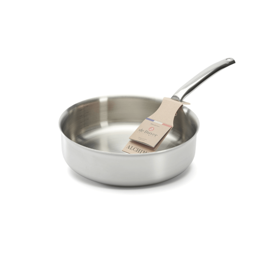 Stainless steel straight sauté-pan ALCHIMY Ø28cm