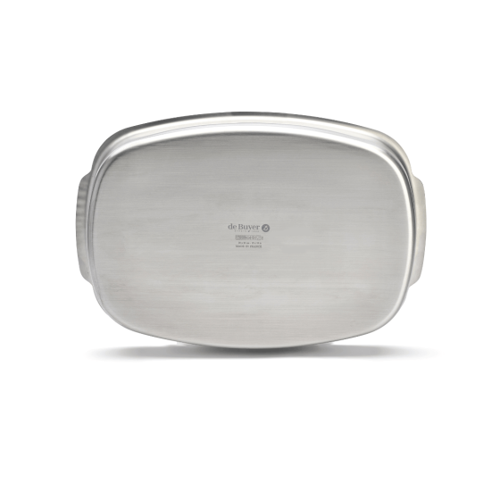 Rectangular stainless steel roasting dish 38x26 cm