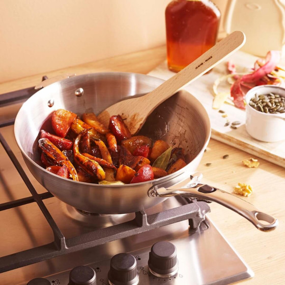 Removable rounded Stainless Steel Saute Pan ALCHIMY LOQY Ø24cm