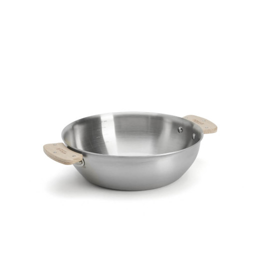 Removable rounded Stainless Steel Saute Pan ALCHIMY LOQY Ø24cm