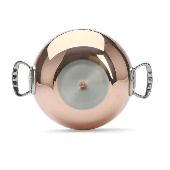 Curved copper wok PRIMA MATERA Ø32cm