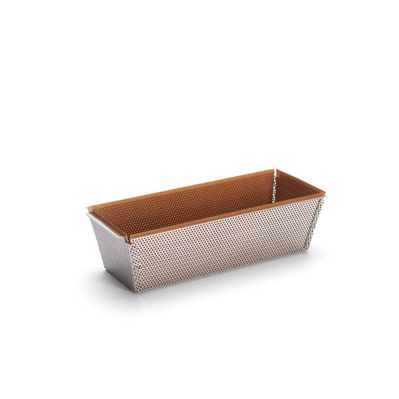 Moule à cake rectangulaire à fond amovible 26x10,3cm + 2 feuilles de cuisson antiadhésive