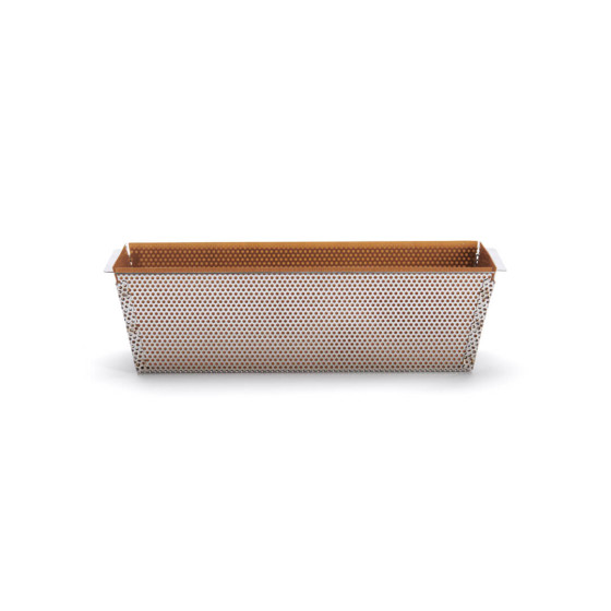 Rechteckige Backform aus Edelstahl 26x10,3cm + 2 Antihaft-Backtrennfolie