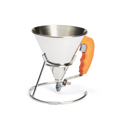 Automatischer Mini-Fondanttrichter Edelstahl 0,8L KWIK orange