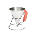Entonnoir à piston avec pied 0,8L inox KWIK Rouge