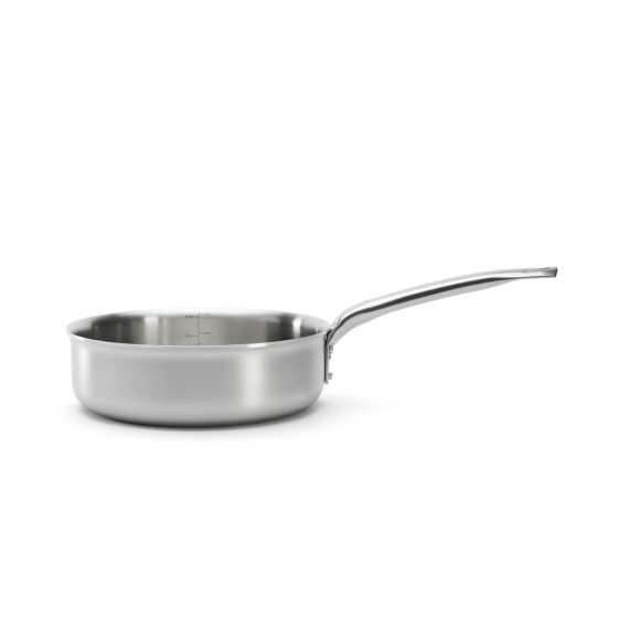 Stainless steel straight sauté-pan ALCHIMY Ø24cm