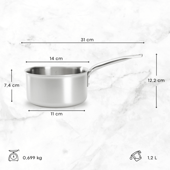 Stainless steel saucepan ALCHIMY Ø14cm
