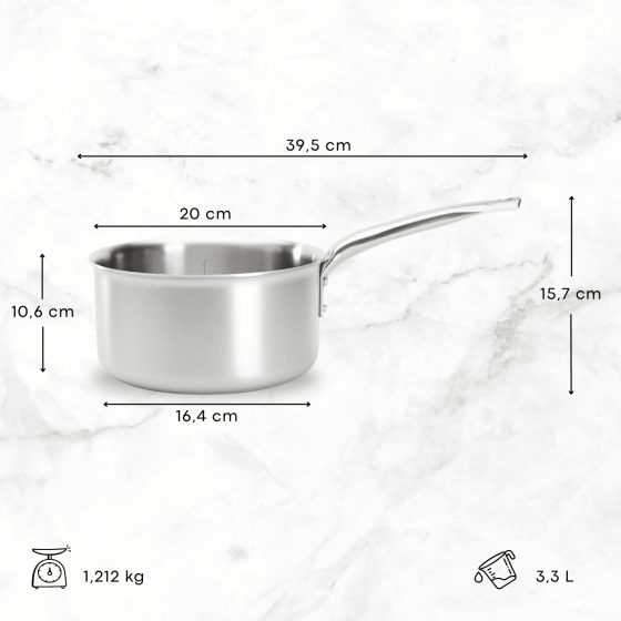 Stainless steel saucepan ALCHIMY Ø20cm