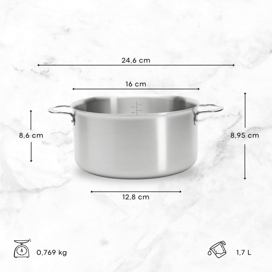 Faitout en inox ALCHIMY Ø16cm