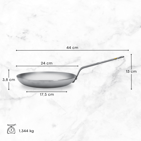 Omelette steel frying pan MINERAL B Ø24cm - de Buyer