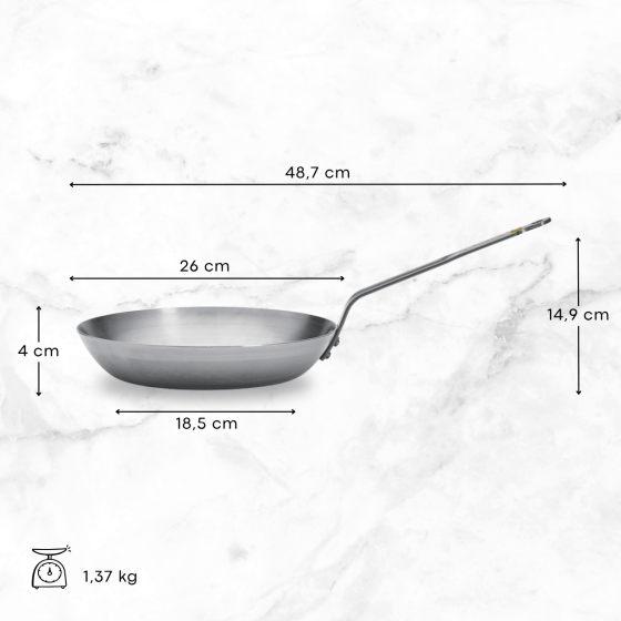 Runde Eisen-Grillpfanne Mineral B Ø26cm