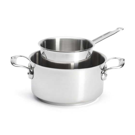 Bain-Marie Edelstahl mit Stiel Ø18cm
