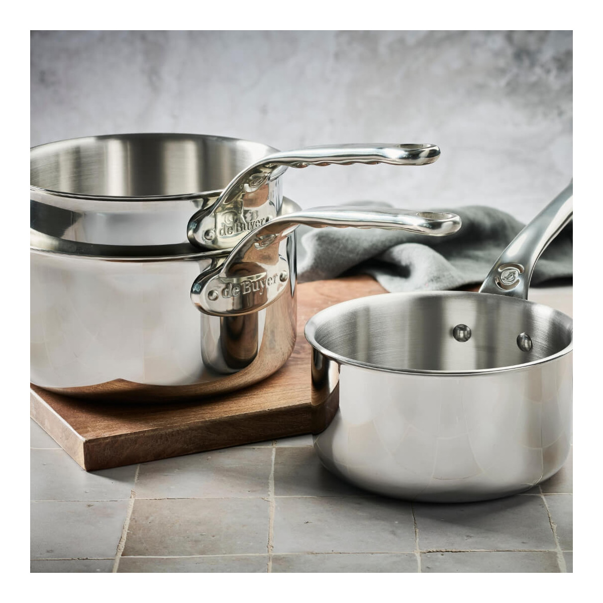 Stainless steel saucepan Set of 3 AFFINITY Ø16-18-20cm